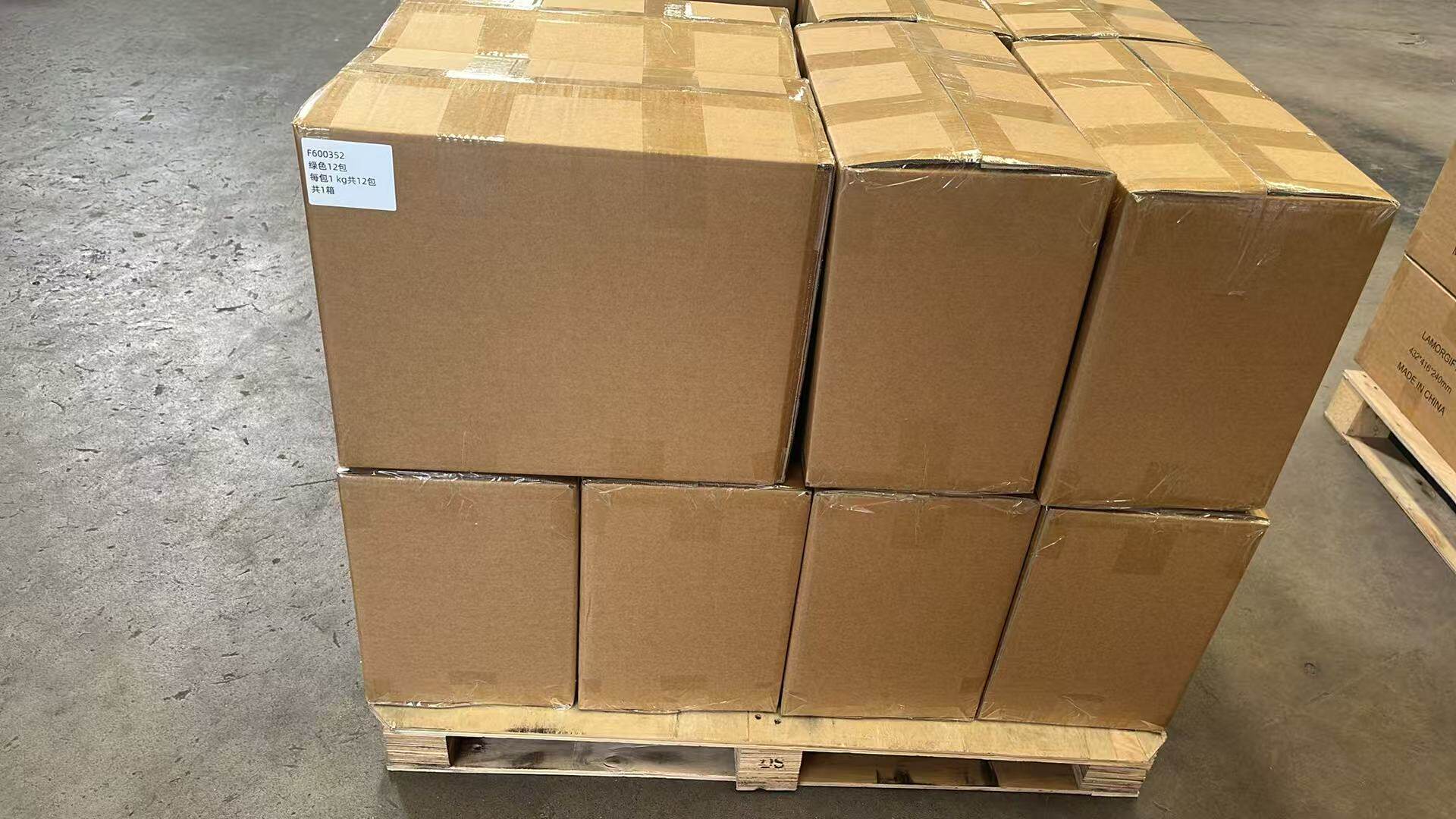 Consolidated cargo ready for shipment